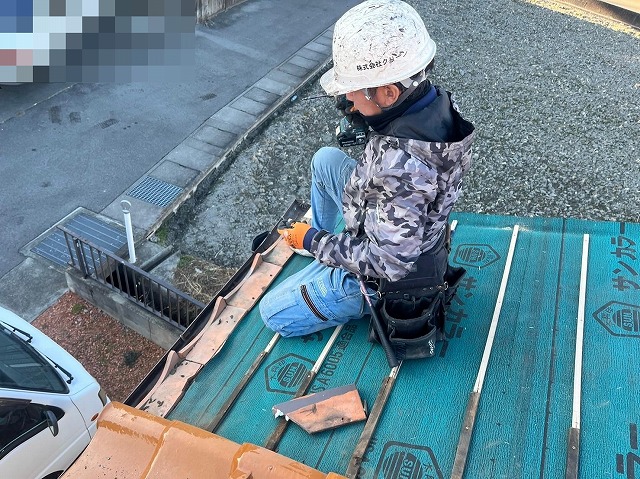 甲府市　瓦屋根工事